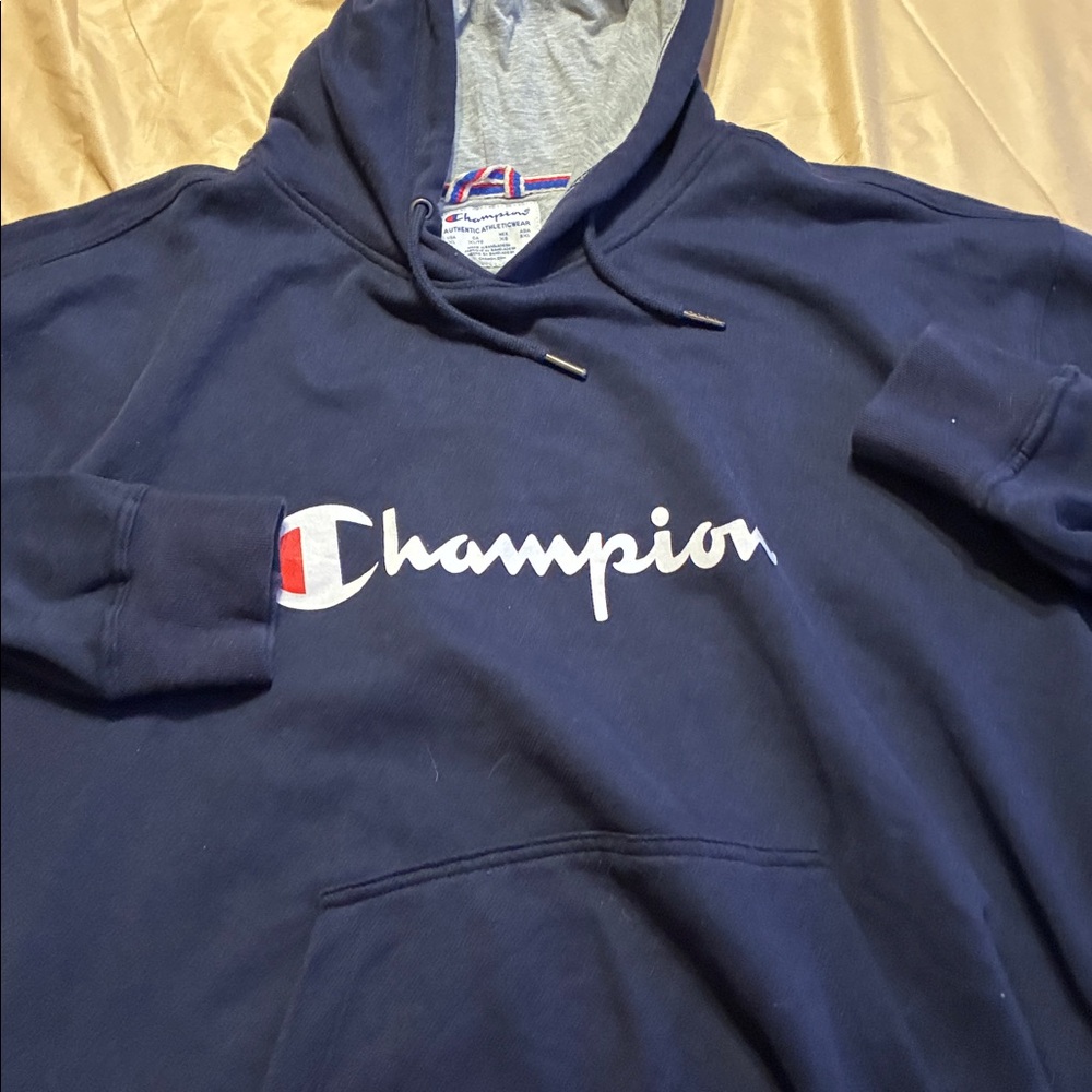 Champion Dark Blue Hoodie with Logo